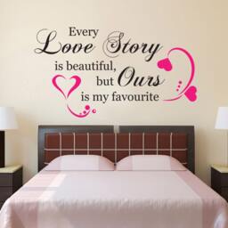 Love Story Vinyl Wall Decal Contemporary Home Decor - thumbnail 2