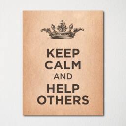 Keep Calm & Help Others - Fine Art Print Choice Of Color Purchase 3 Receive 1 Free - thumbnail 2