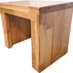 Stool, Footstool, Solid Oak Wood Seat, Stand, Column, Bench - thumbnail 3