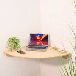 Corner Wall Mounted Desk Floating Table Small Space Saving Study Laptop
