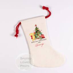 Personalised Winnie The Pooh Santa Christmas Stocking - Family Stockings - thumbnail 1