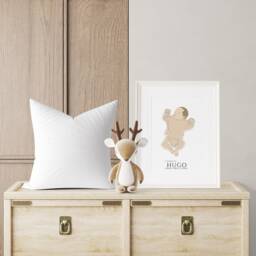 Personalized Birth Poster For Child's Room, Gift, Baby Portrait From Photo - thumbnail 2