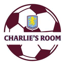 Aston Villa Football Club Ball Design & Personalised Name Wall Sticker - thumbnail 3