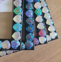 Colourful Heart Shaped Floral Patterned Cabochons Photo Frame 4 X 6 Inches - thumbnail 1