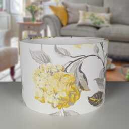 Lampshades in Laura Ashley Hydrangea Camomile Fabric Handmade Free Delivery - thumbnail 3