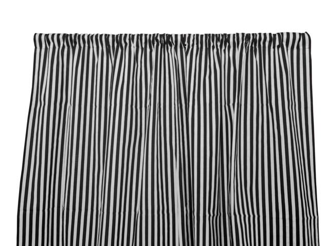 Half Inch Stripe Cotton Curtain 58 Wide/Window D??cor Backdrop Classroom Bedroom Cabin Hotel Guest Room Curtains - image 1