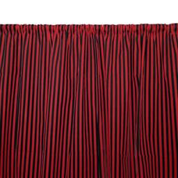 Half Inch Stripe Cotton Curtain 58 Wide/Window D??cor Backdrop Classroom Bedroom Cabin Hotel Guest Room Curtains - thumbnail 3