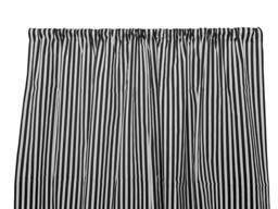 Half Inch Stripe Cotton Curtain 58 Wide/Window D??cor Backdrop Classroom Bedroom Cabin Hotel Guest Room Curtains - thumbnail 1