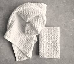 Linen Waffle Towel, Bath Set Towels, Hand, Face Off White Linen, Bathroom Spa Baby Towel