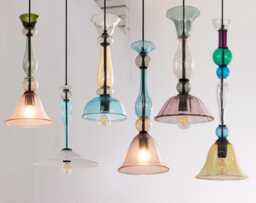 Venice Art Lamps Ready in Stock Murano Blown Glass Pendant Lamp, Multicolored Made Italy Handmade Design Chandelier - thumbnail 1