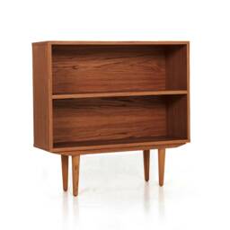 Bookcase, Bookshelf Made Of Oak Vaneer - Teak Colour Livlo T-R05 - thumbnail 3