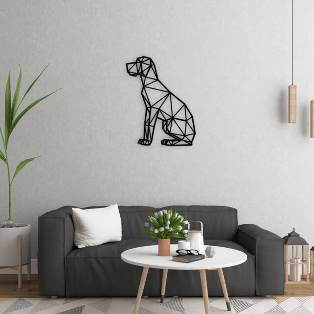 Great Dane/Dog Themed Wall Decor Art Wooden Geometric - Nursery Animals - image 1