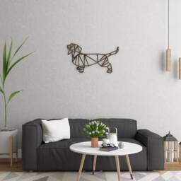 Great Dane/Dog Themed Wall Decor Art Wooden Geometric - Nursery Animals - thumbnail 3