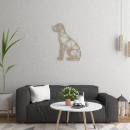 Great Dane/Dog Themed Wall Decor Art Wooden Geometric - Nursery Animals - thumbnail 2