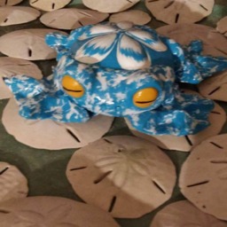 Frog, Hand Made.with Clay & Sea Shells From The Ocean Using A Sand Dollar - Sea Urchin As Main Body, Unique , One Of Kind - thumbnail 2