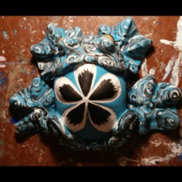 Frog, Hand Made.with Clay & Sea Shells From The Ocean Using A Sand Dollar - Sea Urchin As Main Body, Unique , One Of Kind - thumbnail 4
