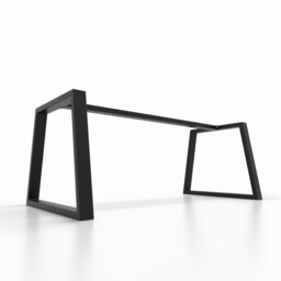 Table Legs - Customizable Artisanal Metal For Dining Tables, Desks, Contract Modern 80x40mm Base, Taormina Design - thumbnail 2