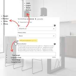 Table Legs - Customizable Artisanal Metal For Dining Tables, Desks, Contract Modern 80x40mm Base, Taormina Design - thumbnail 2