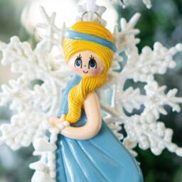 Personalized Snow Princess Christmas Decoration Brunette Hair - thumbnail 3