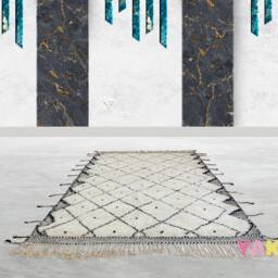 Yakiti - 6X10Ft Moroccan Rug, Beni Ourain Area Modern Wool Living Room Beniourain Handmade Soft Carpet, 196 cm X 310 - thumbnail 2