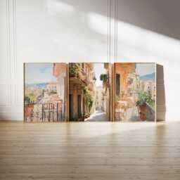Set Of 3 Palermo Travel Posters, Italy Wall Art Prints, City Decor, Italian Print, Sicily Skyline Artwork - thumbnail 4