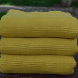 "Yellow Towel, Stone Washed Towel, Beach Towel, Bath Towel, Pool Towel, 34""x63" - thumbnail 3