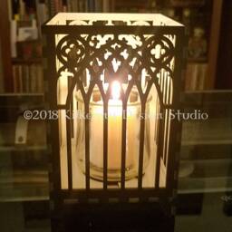 Arch Candle Holder Wood Lantern Centerpiece For Table, Whimsigoth Decor, Goth Gifts Her, Tea Light Holder, Witchy Best Friends - thumbnail 2