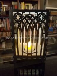 Arch Candle Holder Wood Lantern Centerpiece For Table, Whimsigoth Decor, Goth Gifts Her, Tea Light Holder, Witchy Best Friends - thumbnail 1