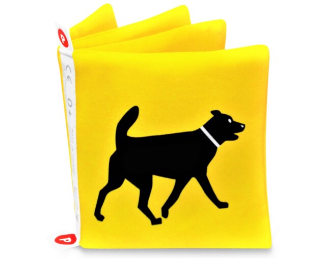 High Contrast Baby Soft Book Yellow & Black Animals - image 1