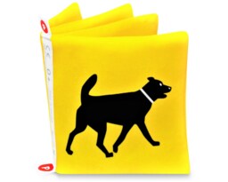 High Contrast Baby Soft Book Yellow & Black Animals