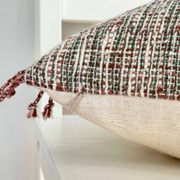 Brown Tribal Hemp Hand Woven Natural Dye Color Pillow Cover - thumbnail 3
