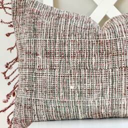 Brown Tribal Hemp Hand Woven Natural Dye Color Pillow Cover - thumbnail 2
