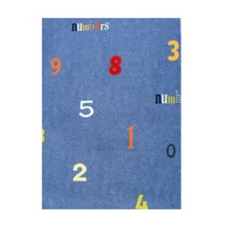 Numbers Pillow Cover - Blue, Orange & Yellow - thumbnail 2