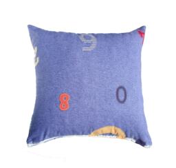 Numbers Pillow Cover - Blue, Orange & Yellow - thumbnail 1