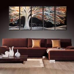 Metal Tree Wall Art Modern Abstract Sculpture - thumbnail 4