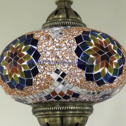Turkish Handmade Mosaic Hanging Lamp - Extra Large Globe - No5 Globe - thumbnail 3