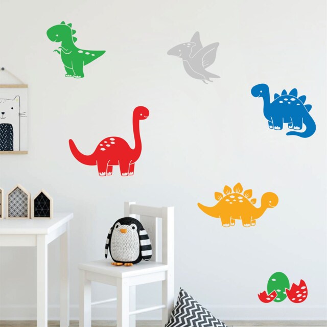 Kids Dinosaur Set - Removable Vinyl Wall Decal For Kids Bedrooms - image 1