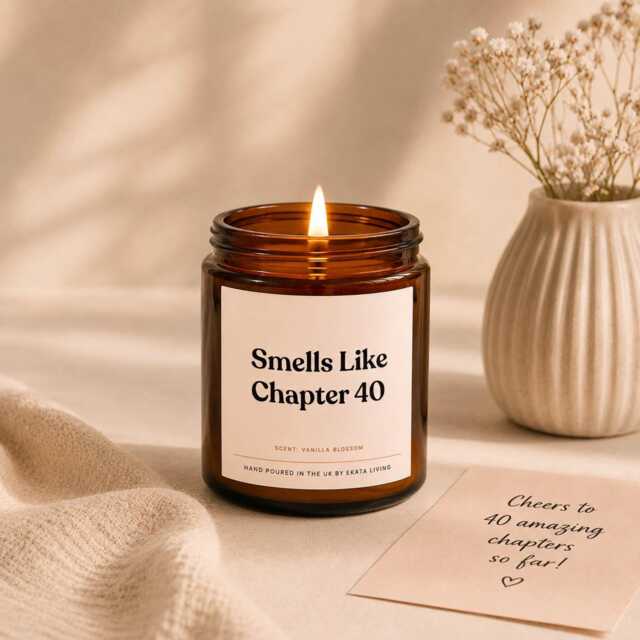 Funny 40Th Birthday Candle Gift - Smells Like Chapter 40 For Her Best Friend Present - image 1
