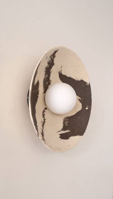 Handmade Ceramic Wall Sconce Japandi Wabi Sabi Light - image 1