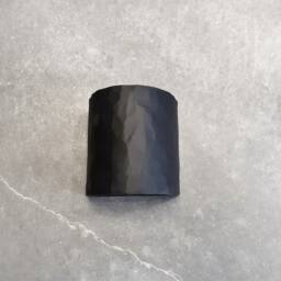 Handmade Black Ceramic Wall Sconce Diamond Cut Led Light - thumbnail 3