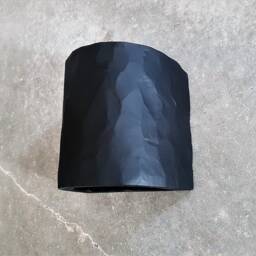 Handmade Black Ceramic Wall Sconce Diamond Cut Led Light - thumbnail 4
