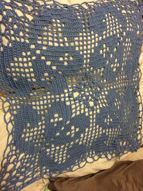 Floral Handmade Crochet Bedspread - image 1