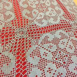 Floral Handmade Crochet Bedspread - thumbnail 2