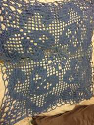 Floral Handmade Crochet Bedspread - thumbnail 1
