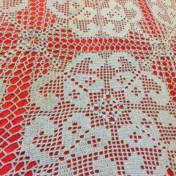 Floral Handmade Crochet Bedspread - thumbnail 3