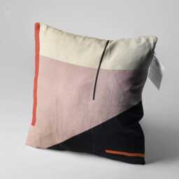 Abstract Geometric Chenille Cushion Cover - Modern Throw Pillow - thumbnail 3