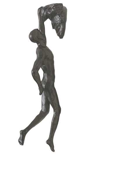 Large Bronze One-Handed Rock Climber Figurine Wall Climbing Man Sculpture Poly-Resin Statue Ornament Hanging Wall-Art Modern - image 1