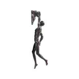 Large Bronze One-Handed Rock Climber Figurine Wall Climbing Man Sculpture Poly-Resin Statue Ornament Hanging Wall-Art Modern - thumbnail 2
