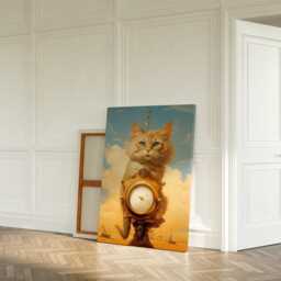 Dali Ginger Cat Wall Art Print - Surrealist Portrait - thumbnail 4