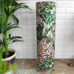 Handmade Tall Velvet Floor Lamp. Cottage Garden Wall Design - thumbnail 2